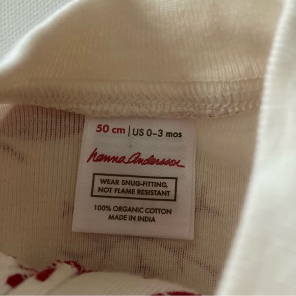 Hanna Andersson 50 Newborn 3 Months Holiday Christmas Pajamas Zip Deer Organic - Picture 5 of 8